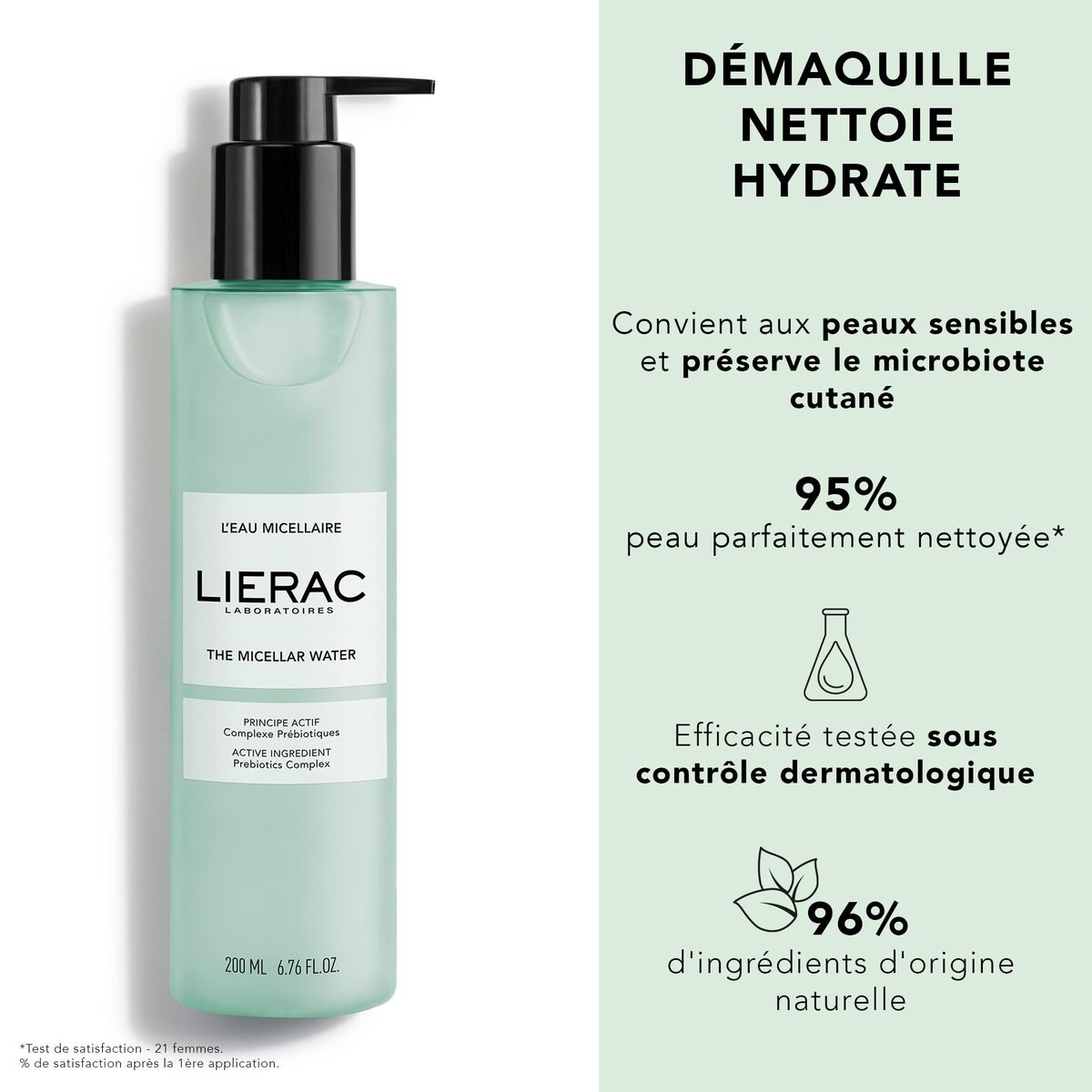 Facial Make Up Remover Lierac L'Eau Micellaire 50 ml