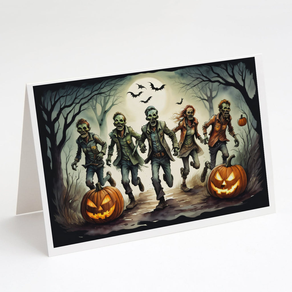 Zombies Spooky Halloween Greeting Cards Pack of 8