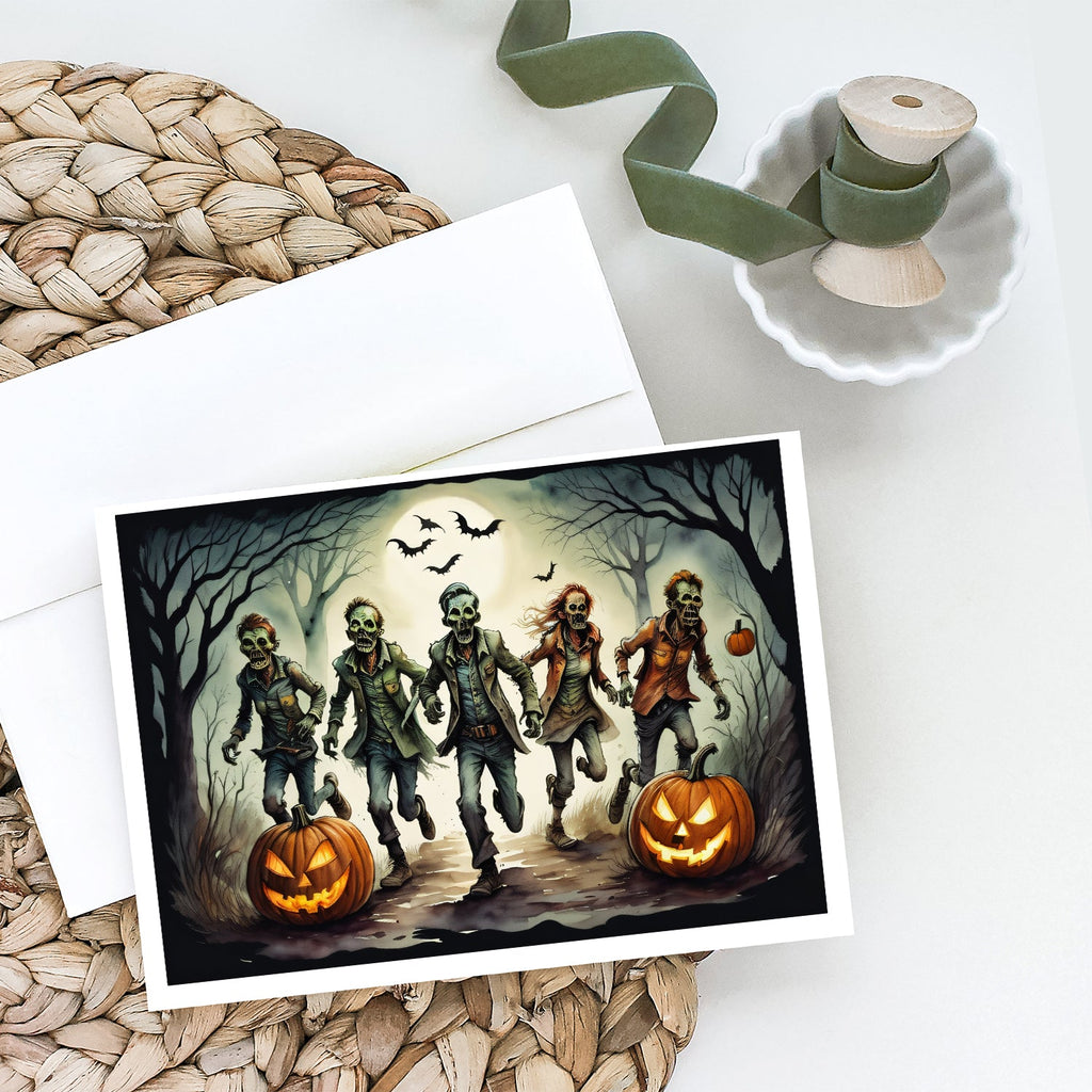 Zombies Spooky Halloween Greeting Cards Pack of 8
