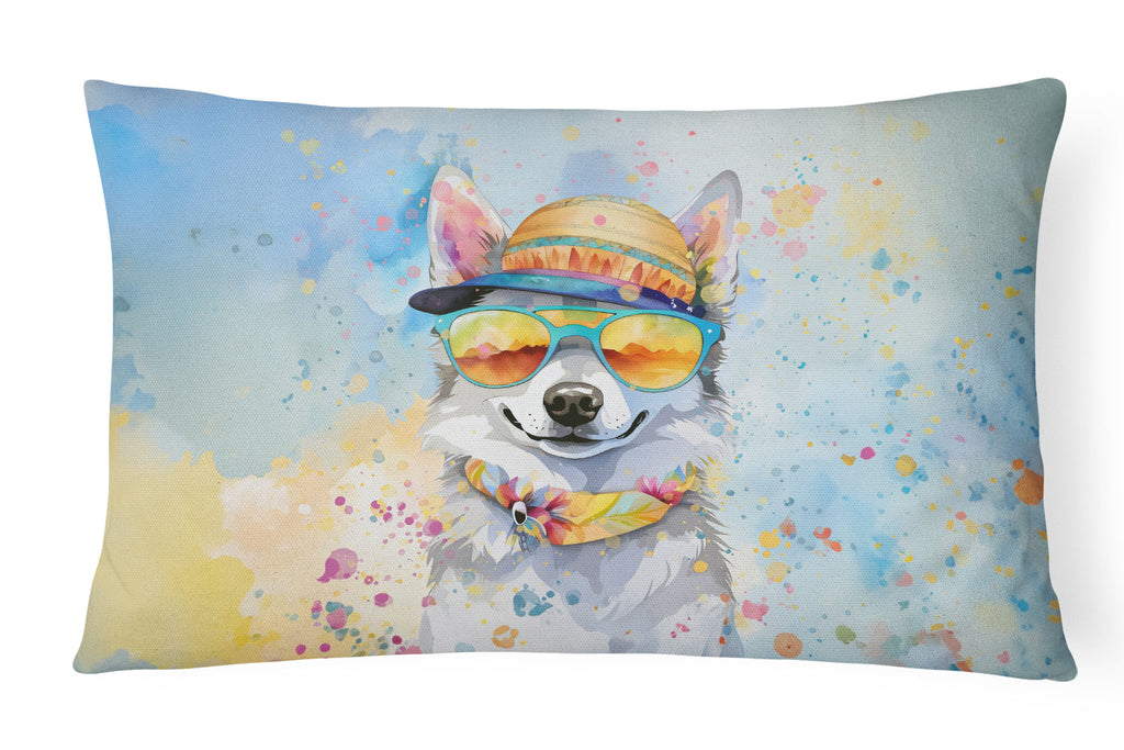 Alaskan Klee Kai Hippie Dawg Throw Pillow