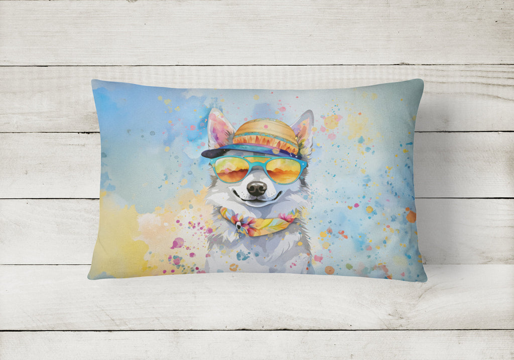 Alaskan Klee Kai Hippie Dawg Throw Pillow