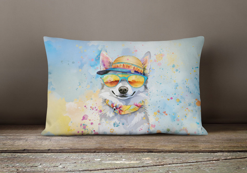 Alaskan Klee Kai Hippie Dawg Throw Pillow