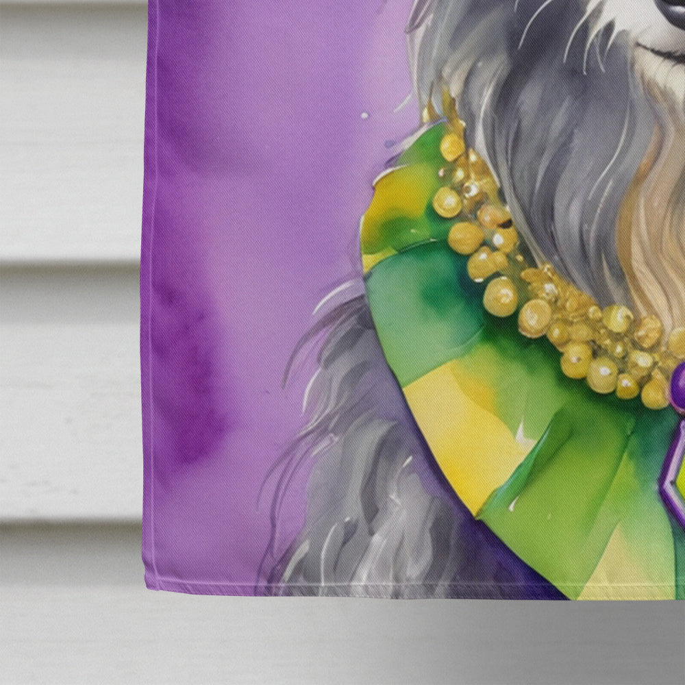 Scottish Deerhound King of Mardi Gras House Flag
