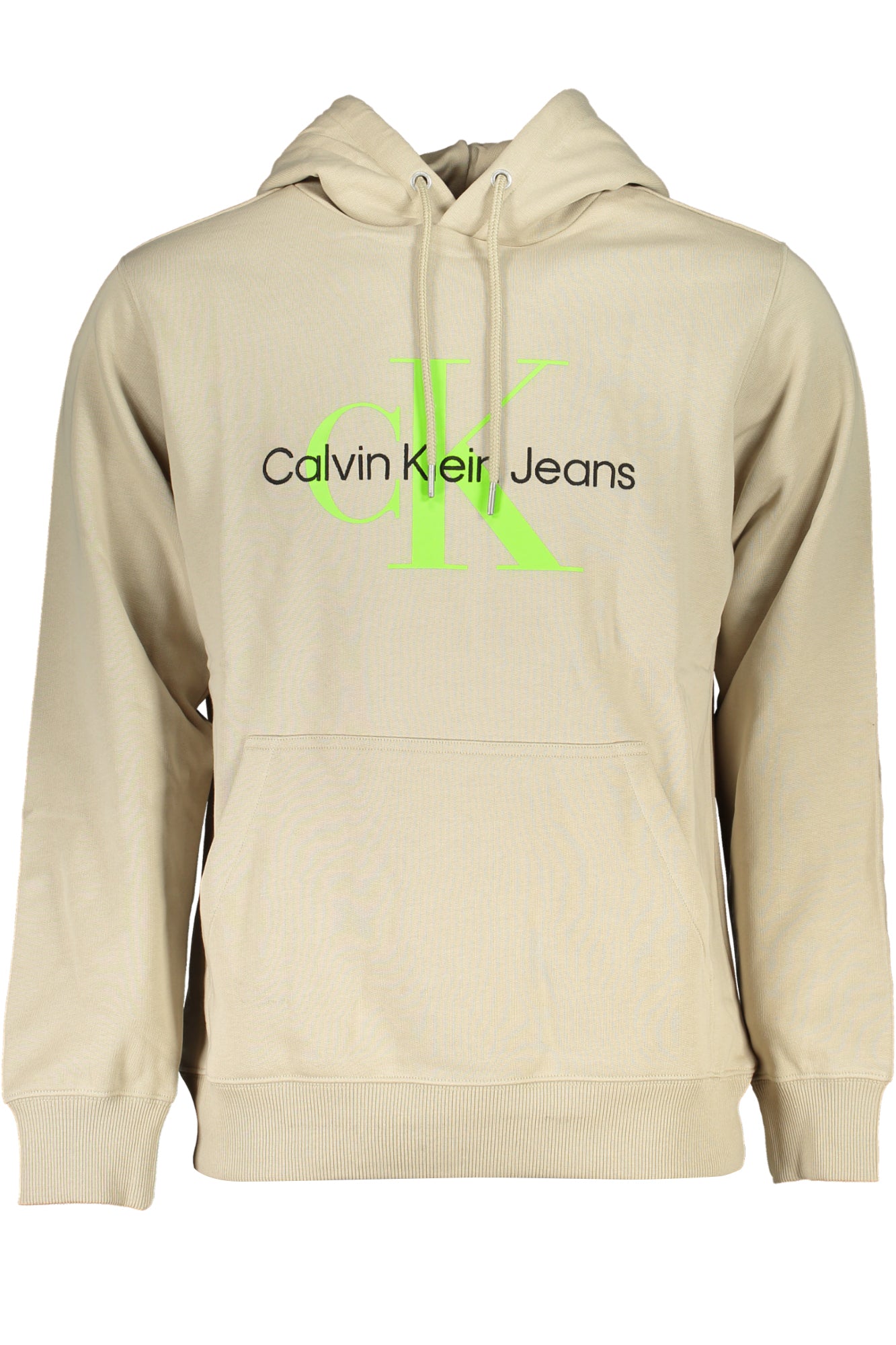 CALVIN KLEIN MEN'S BEIGE ZIPLESS SWEATSHIRT